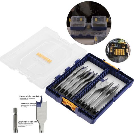 Blue Groove 4X Flat Bit Set, 8 Piece - IRWIW4041010