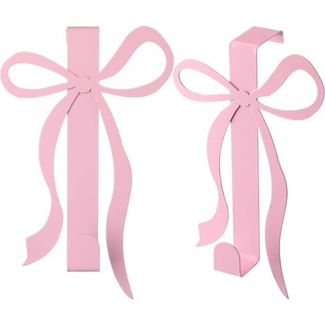 Over the Door Hooks, Bow Shape Metal Hangers, Cute Decorative Towel Hooks Heavy Duty Door Hanging Rack (1/5)