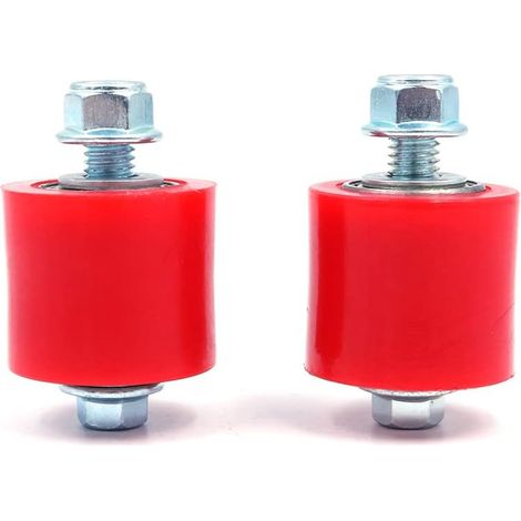 2pcs Motorcycle 8mm Chain Roller Tensioner Wheel Guide with Bolt Suitable for 350 Banshee Engine Red (1/4)