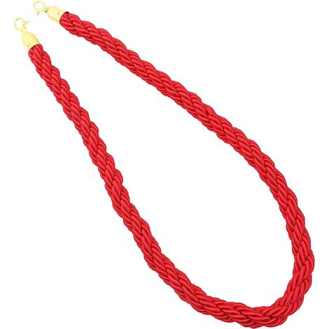 Lanière de Garde-corps Corde Tressée en Alliage de Zinc et Jute Rouge pour Contrôle de Foule Sécurise et Organise L’espace pour Musées et Cérémonies (1/5)