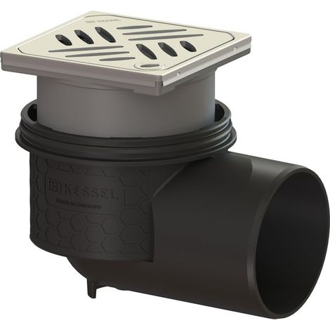 -Boden-/Deckenablauf Ecoguss DN 100, seitlich, Designrost (1/2)