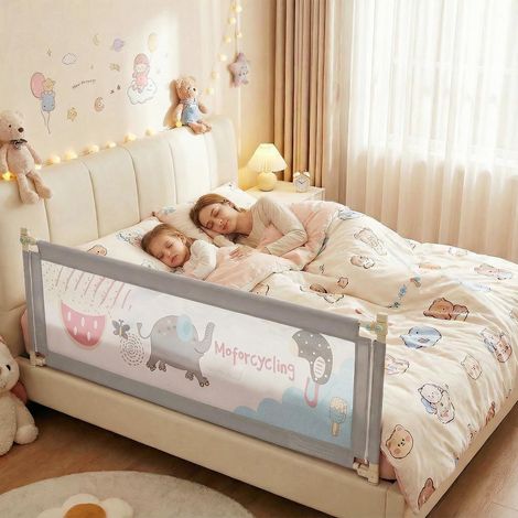 Toddler Bed Rail Guard, 24-Position Height Adjustable, 175 cm (1/5)