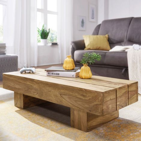 Table basse 120x45x30 cm en acacia massif - RAFFY (1/5)