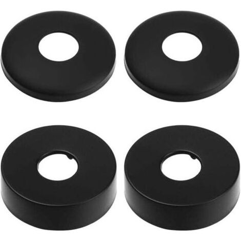 Rosace Robinet, Rosace Mitigeur Douche, 4 Noir De Cache Tuyau en Acier Inoxydable,Rosace Radiateur - Rosace pour Robinets De Douche, Robinets, Radiateurs (1/4)