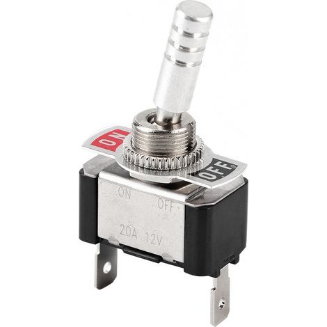 Interrupteur Bascule ON OFF 12V 20A pour Voiture de Course - Commutateur Universel Jtron (1/5)