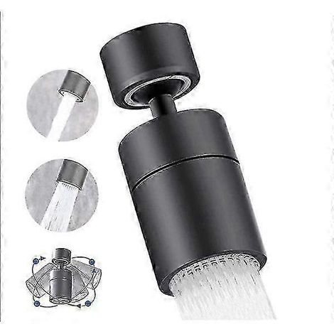 Water Faucet Aerator, 360 Rotatable Nozzle Kitchen Faucet (Black), 2 Modes Water Saving Faucet Aerator, Spray Aerator Filter Kitchen Faucet Bathroom S (1/5)