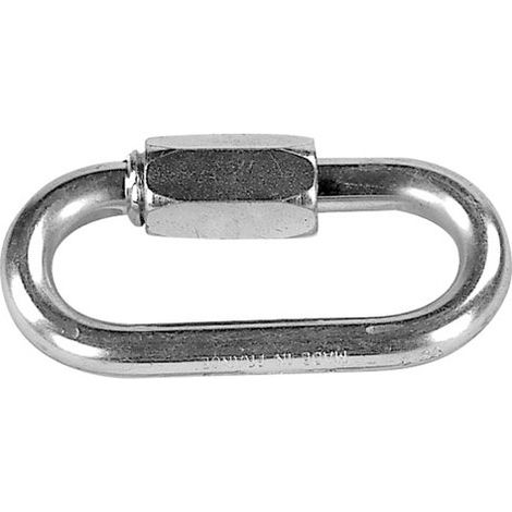 Maillon rapide - 12 mm - acier zingué - 1500 kg - gris