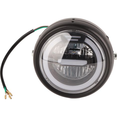 Phare avant LED moto universel 6.5 pouces, projecteur rond blanc pour phare de moto (1/5)