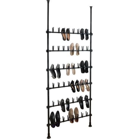 HERKULES Support télescopique à chaussures, couleur noir, hauteur 165 - 300 cm, WENKO (1/5)