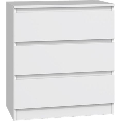 Selsey MALWA - Cómoda de tres cajones - 70 cm - blanco (1/5)