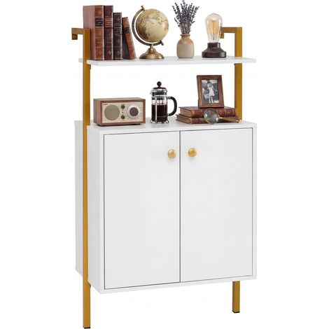 COSTWAY Armadio Da Parete Mobile Contenitore Scaffale Espositivo In Legno Credenza Per Soggiorno Libreria Verticale Mobiletto Ingresso Armadietto Multiuso Sal (1/5)