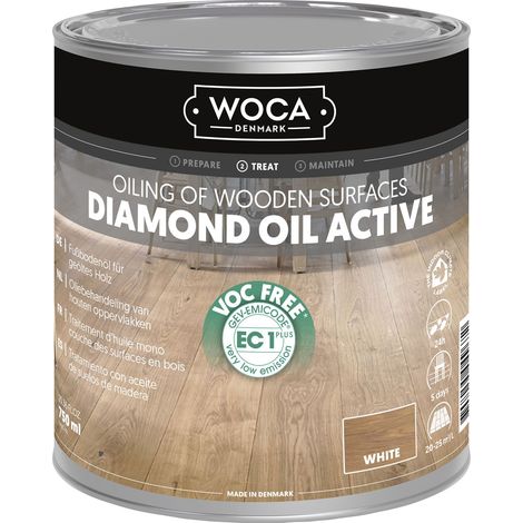 Woca Diamant Aktiv Öl Holzbodenöl Pflegeöl für alle Holzarten weiß 0,75 Liter (1/2)