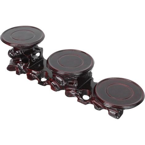 Présentoir en bois sculpté, support antique pour théière, socle en bois (1/5)