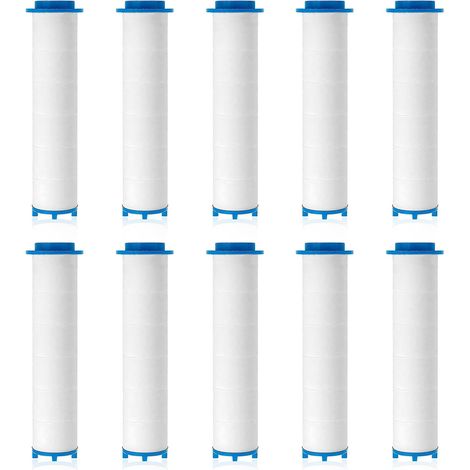 10 Filtre Pommeau De Douche,9,5x2,5cm Coton PP Haute Densité,Filtre Anti Calcaire,Eau Pure,Salle De Bain (1/5)