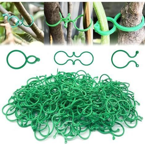 200 Pièce Clips de Jardin, Support pour Plantes Clips, Attache Plante de Jardin Support, Réutilisables Pinces à Plantes Cernes en Plastique, Pinces à Clip Tomate, Pour Plante Grimpantes (4 x 2.7 cm) (1/5)
