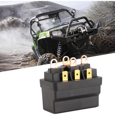Relais de solénoïde treuil 12V 120A en acier universel pour véhicules tout-terrain et 4x4