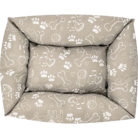 Cuccetta bones 60 x x 45x15 cm 750 g: Cuccetta rettangolare per cani e gatti modello bones beige