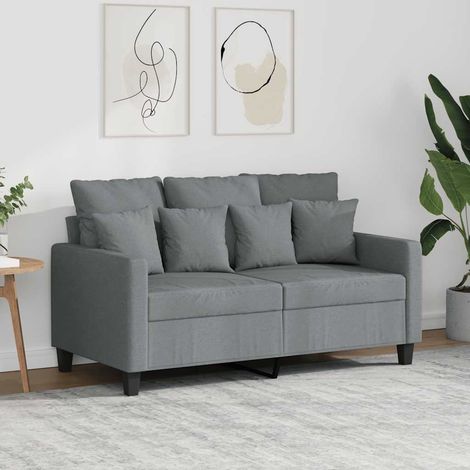 Canapé à 2 places Gris clair 120 cm Tissu (1/5)