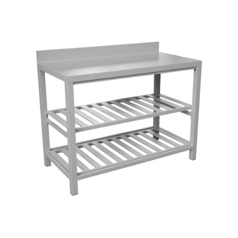 Küchenmodul mit offenen Regalen grau 120x61x100 cm MALIGI HOME MG-CLIO Grau (1/3)
