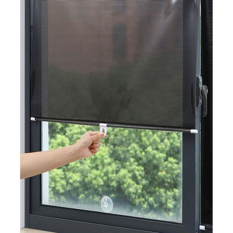 Store enrouleur à ventouses, protection solaire, occultant, sans perçage (58 x 125 cm) (1/4)