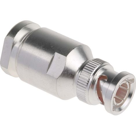 Connecteur coaxial RS PRO Mâle Droit, raccordement Cage à ressort 50O Montage sur câble ( Prix pour 1 ) (1/4)