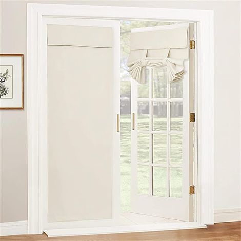 Rideaux occultants pour terrasses, auto-adhésifs et isolants thermiques, beige, 66 x 102 cm, 1 pièce. (1/5)