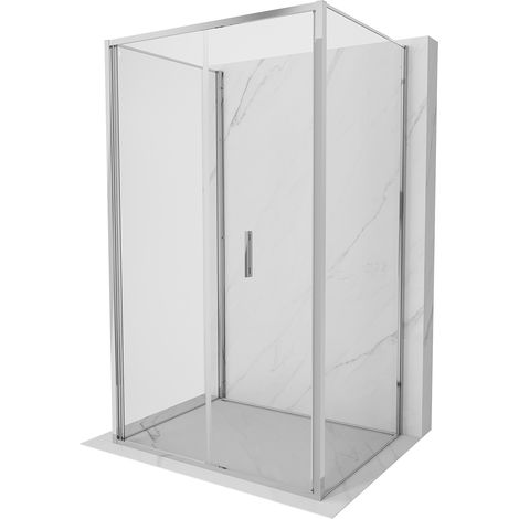 Mexen Exo-F 3S 3-seitige, klappbare Duschkabine 70 x 75 cm, transparent, Chrom - 816-070-075-01-00-3S (1/4)