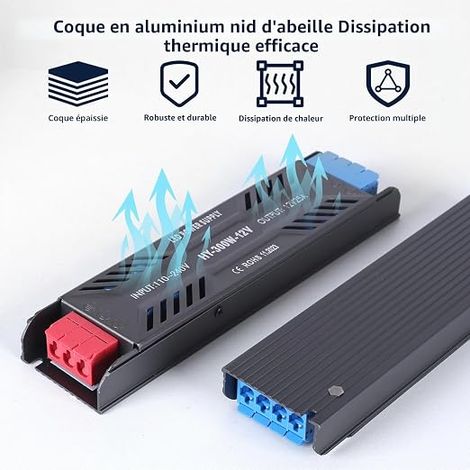 12V 150W Alimentation Driver 220V AC 12,5A Transformateur Ultra Fin Transfo à Découpage Convertisseur De Tension DC Pour l'éclairage Intérieur (1/3)