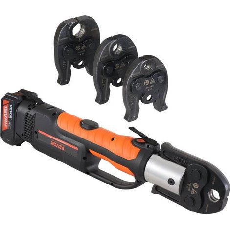 Pince à sertir électrique - SINGULARITY - 2 batteries 18 V 4,0 Ah - Mâchoires M15 M22 M28 - Chargeur rapide (1/5)
