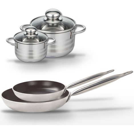 Lot Poêles 24/28 cm & Faitouts 12/16 cm Elo Bistro Line (1/5)
