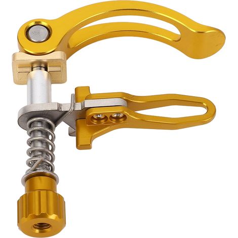 Collier de serrage rapide pour tige de selle en acier inoxydable, compatible avec les vélos pliants 3sixty 31,8 mm, couleur or. (1/5)