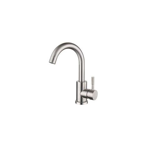 Mitigeur de lavabo monocommande en acier inoxydable 304 brossé Chromé (1/5)