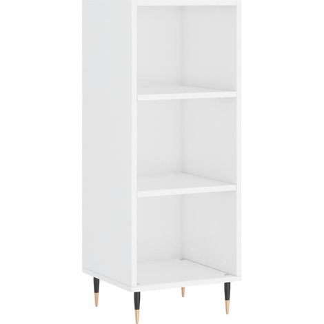 Maison Exclusive - Credenza Bianco Lucido 34,5x32,5x90 cm in Legno Multistrato