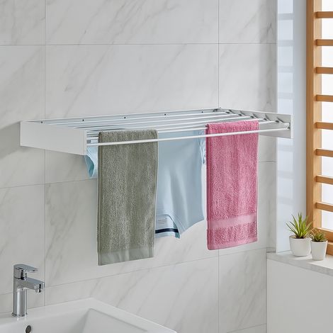 Sechoir a linge mural pliable peu encombrant