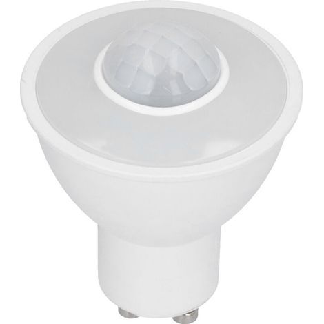 Ampoule LED GU10 avec détecteur de mouvement infrarouge, 5 W, 500 lm, blanc froid, pour plafond et couloir, AC 100–240 V (1/5)