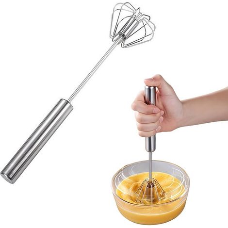 Frusta da cucina in acciaio inox per mescolare efficacemente uova, panna e altro ancora in cucina. (1/5)