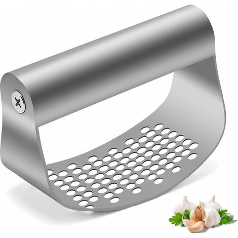Hachoir à ail à bascule en acier inoxydable - Outil de cuisine innovant et compatible lave-vaisselle (1/4)