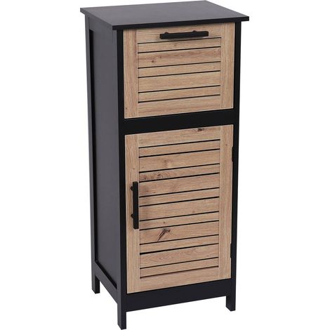 Mueble bajo 1 puerta 1 cajón mdf - bergen - Tendance (1/4)
