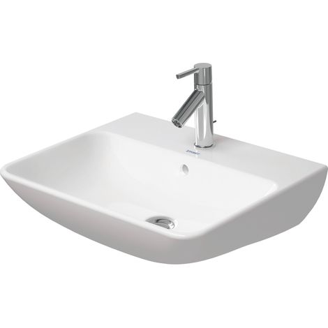 Duravit ME by Starck - Waschbecken 55x44 cm, mit 1 Hahnloch, Alpinweiß 2335550000