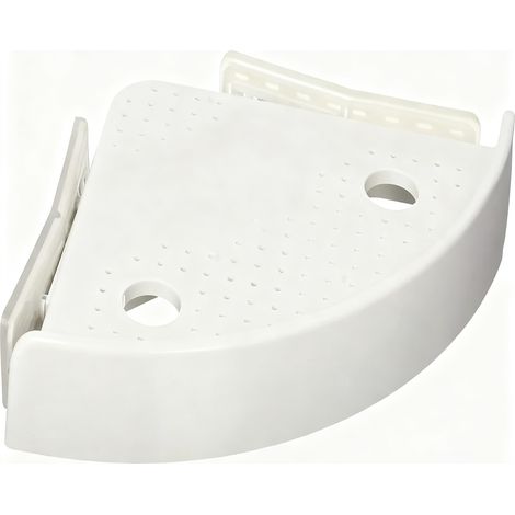Dreieckiges Badezimmer-Eckregal mit Druckknopf, kein Bohren erforderlich, 24,5 x 4,5 x 24,5 cm