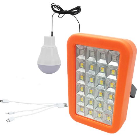 Faro LED Solare Lavoro Portatile Lampada Campeggio 50W Luce Calda Fredda Natural