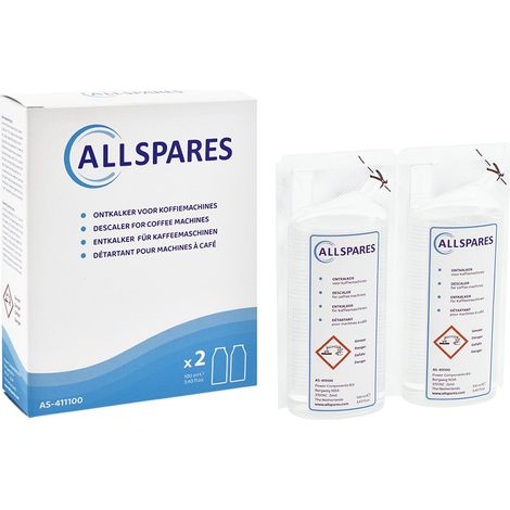 2x Détartrant (500ml) d'origine Delonghi EcoDecalk DLSC500 pour machine à café
