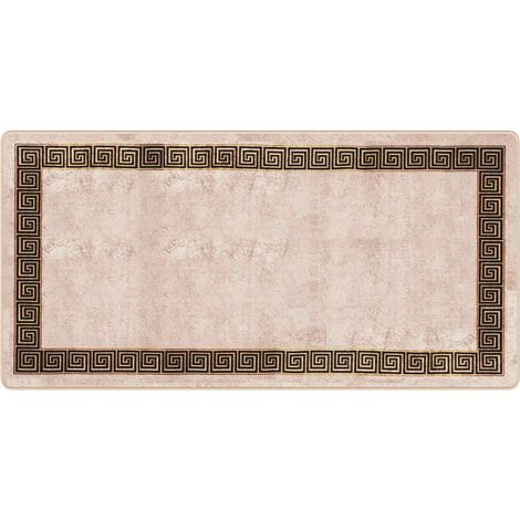 Rug Runner MARSA Black 100 x 200 cm Polyester and PVC vidaXL