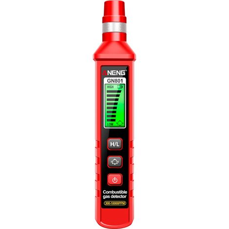 Détecteur de gaz à semi-conducteur sensible ANENG GN801, analyseur de fuites de gaz 300-10000 ppm, appareil de mesure des gaz inflammables, outil de test environnemental (1/5)