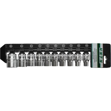 Juego de dados, Honiton, Honidriver 10 piezas 1/2", para mecánica y reparación, acero resistente, encaje preciso, duradero y compatible con herramientas estándar