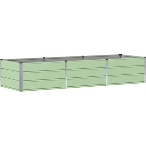 Jardinera Verde 240 x 80 x 45 cm Acero vidaXL
