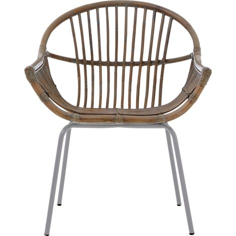 Interiors by Premier Grey Wash Natural Rattan Chair, Rustless Rattan Chair, Easy Cleaning Rattan Armchair (1/5)