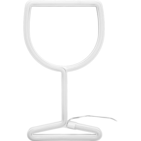Verre à vin lumineux LED rouge, décoration murale créative, lampe pour fête, anniversaire, chambre enfant, alimentation USB ou piles (sans piles). (1/5)