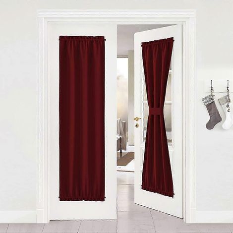 Rideau occultant pour terrasse - Décoration de fenêtre, isolation phonique, style porte-fenêtre, rideau résistant aux intempéries, compatible avec les portes vitrées 25 (1/5)