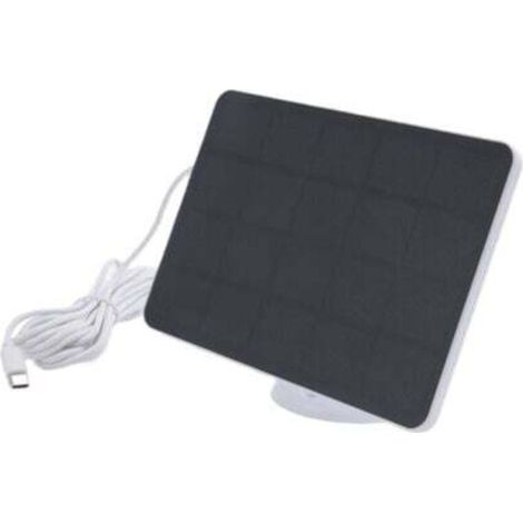 Chargeur solaire étanche 4W, adapté aux caméras de sécurité domestiques, alimenté par l'énergie solaire, livré avec un câble de charge, blanc. (1/4)